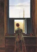 Caspar David Friedrich Woman at the Window (mk10) china oil painting reproduction